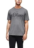 s.Oliver Big Size Herren Jerseyshirt mit Label-Print grey 4XL