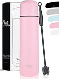 Milu Thermosflasche Thermoskanne Isolierflasche 1L, 750ml, 500ml - Isolierte Edelstahl Trinkflasche, 100% Auslaufsicher, Doppelwandisolierung (Rosa, 1000 ml)