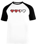 Zwei Und EIN Hälfte Herzen Verbleibend Unisex Baseball T-Shirt Kurze Ärmel Herren Damen Weiß Schw