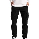 CCOOfhhc Arbeitshosen Mämner Stretch Lange Cargo Hose Einfarbig Atmungsaktiv Outdoor Chino Hosen Atmungsaktiv Fitness Baumwolle Gym Sporthose Freizeithose Jogging