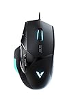 Rapoo VPRO VT900 kabelgebundene Gaming Maus, programmierbare Tasten, 16.000 DPI, LED-Display, schw