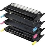 4X Eurotone Toner Set für Samsung CLP 320 325 + CLX 3180 3185 – Alternative ersetzt CLT K4072S C4072S Y4072S, CLT M4072S – Black Schwarz + Cyan + Magenta + Yellow Gelb