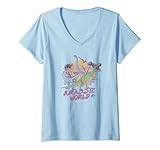 Damen Jurassic World Vintage Dinosaur Mayhem T-Shirt mit V