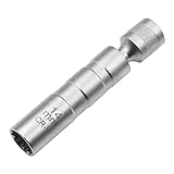 KLOVA 14 mm dünnwandiger magnetisch schwenkbarer Zündkerzenstecker 3/8-Zoll-Antrieb 12-Punkt-Zündkerzenstecker aus Chrom-Vanadium-Stahl Langlebig