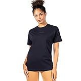 SMILODOX Damen T-Shirt Romina - Weit geschnittenes Kurzarm Oberteil mit Rundhals, Größe:M, Color:Dunkelb