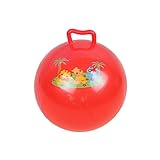 Toyvian Hüpfball Sprungball Aufblasbarer Hopper Ball mit Griff für Kinder Outdoor Sport Spielzeug 25cm (zufällige Farbe)