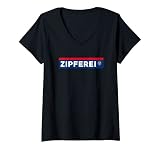 Damen Zipferei Polizei Österreich Mundart Geschenk T-Shirt mit V