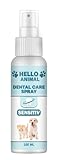 HelloAnimal DENTAL Spray EXTRA SENSITIV für Hunde und Katzen – Dentalspray mit milder Formel für Mundgeruch - Zahnsteinentferner auch für Zwischenräume - Zahnreinigung und Zahnpfleg