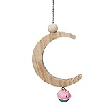 Erfula Vogel Spielzeug Mond Geformte Schaukel Holz Molar Bell Toy Papagei Lieferungen Vogelkäfig Versorgung Papagei Mond geformte Schaukel für kleine und mittlere Vögel trendy