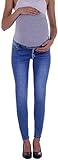 Damen Umstandsjeans Schwangerschaftsjeans Slim Schwangerschaft-s-Jeans Umstand-s-Hose Umstand-s-Hosen Röhre-n-Jeans Maternity Over-Size-Plus Big Gr große Größe-n dunkel-blau-e übergröße-n M 38