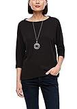 s.Oliver Damen T-Shirt mit Fledermausärmeln black 44