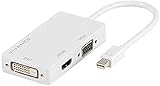 Vivanco Mini DisplayPort auf HDMI/DVI/VGA Universal‐Adapter weiß