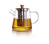 Lupinio Teekanne-Glas mit Siebeinsatz [Anti Tropfsystem] Edelstahl Rostfrei 750ml Teebereiter für Eis-tee Grün-Tee Schwarz-Tee Geschenk Idee Spülmaschinenfest | Jetzt Entdeck