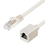 HB-DIGITAL 10m Patchkabel Verlängerung Cat.7 RJ45 Stecker & Buchse Adapter grau | Ethernet-Erweiterung, LAN & Netzwerkkabelverbinder 10 Gbit/s | Rohkabel S/FTP Halogenfrei PIMF 600 MHz Cat7 Cat6