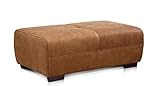 Cavadore Hocker Mavericco / XXL Polsterhocker rechteckig in Lederoptik / Industrial Style / Passend zu Big Sofa und Ecksofa Mavericco / 108 x 71 x 41 cm (BxHXT) / Mikrofaser Cog