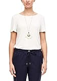 s.Oliver Damen Shirt aus Leinenmix Off-White 44