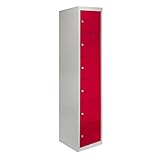 MonsterShop Spind Garderobenschrank Stahlspind Stahlschrank Locker Metall-Spind, flach verpackt, abschließbar R