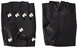 Smiffys Unisex Punk Handschuhe mit Nieten, One Size, Schwarz, 22444