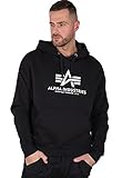 ALPHA INDUSTRIES Herren Basic OS Hoody Sweatshirt, Negro, S