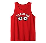 It's Race Day Sonnenbrille mit karierter Flagge Tank Top