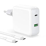 IFEART USB C Ladegerät Kompatibel mit MacBook Air 2020/2019/ 2018, MacBook Pro, iPad Pro 12.9/11 Zoll, Pad Air 4, Samsung S21/ S20, Google Pixel, 48W 2 Port Schnell Netzteil, 2M USB C-C Ladekab