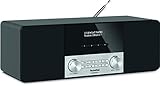 TechniSat DIGITRADIO 4 - Stereo DAB Radio (DAB+, UKW, Bluetooth-Audiostreaming (Empfang), Kopfhöreranschluss, AUX-Eingang, Radiowecker, OLED Display, 20 Watt RMS, Elac Lautsprecher) schw