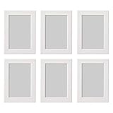 Ikea, Fiskbo Bilderrahmen, 10 x 15 cm, Weiß, 6 Stück