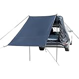 Hinteres Zelt Auto Schwanzzelt Markise Sun Shelter Anhänger Zelt Carport Zelt Tragbare Zelt Wasserdichte Auto Canopy Camper Geeignet für selbstfahrende Reisen ( Farbe : Black , Size : 126X106X160CM )