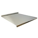 Edelstahl-Schneidebrett | Professionelles Edelstahl-Schneidebrett | Arbeitsplatte für Küche, Bar, Restaurant | Arbeitsplatte zum Kneten von Pizza, Brot, Kuchen | Inklusive Anti-Rutsch-M