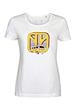 Elkline Damen VW-Bulli T-Shirt Worldwide, Farbe:weiß, Größe:44