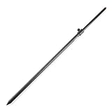 SECACAM Erdspieß - Bankstick mit 1/4 Zoll Gewinde 70 cm - 110 cm Aluminium Einbein Stativ w