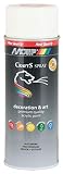 CRAFTS Lack Motip Acryl weiß matt Spray Farbe Universal witterungsbeständig mit UV-Schutz - 400 ml Dose (RAL 9010 Reinweiß matt)