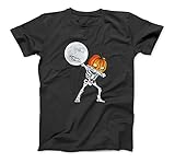 Dabbing Skeleton Pumpkin Halloween Custome Moon Light Gift Premium T-Shirt Sweatshirt Hoodie Tank Top for Men W