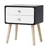 QIFFIY Nachttisch Nachttisch Schublade Holzgriff Schlafzimmer Nachttisch Tisch 2 Schublade Nachttisch Dressing Tisch Möbel weiß Beistelltisch Nachtschrank (Color : 03, Größe : 42x32x50cm)