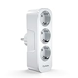 Steckdosen Erweiterungen, EyGde Dreier Stecker Mehrfachsteckdose, Steckdosenadapter 3 Fach Mehrfachstecker, 3-in-1 Aufputz Steckdose Feuerfeste Steckdosenleiste für Die Wand zu Hause Büro, Weiß