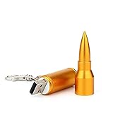 N-K Pulabo 8 GB Metall U Disk Bullet Form Flash Drive 3D Golden Bullet USB Flash Drive Durable Memory Stick mit Schlüsselanhäng