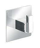 WENKO Turbo-Loc® Edelstahl Wandhaken Uno Quadro - Befestigen ohne bohren, Edelstahl rostfrei, 6.5 x 6.5 x 3.5 cm, C