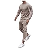 Herrenhemden Verkauf 2021 Frühling und Herbst Langarm Freizeitanzug Zweiteiliger Herren Trend Mehrfarbig UK Stock Winter Warm Tops Bluse UK Größe S-XXXXXL, Khaki1, XL