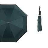 XJYJF Faltende Regenschirm-Reise-Regenschirm mit 8 verstärkten Fiberglas Rippen Winddichte Sonnenblock Regenschutz Winddicht Regenschirm-Reise-Regenschirm ，Sonnenschutz (Color : Green, Size : Free)