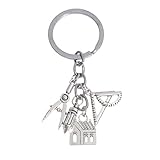 PRETYZOOM Kreative Architekt Schlüsselanhänger Graduation Key Rings Anhänger Schlüsselanhänger Zink-Legierung Geschenk Ornamente für Student Autoschlüssel Tasche Decor Graduation Party Supp