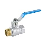 Genebre Messing Kugelhahn verchromt mit Innengewinde und Aussengewinde nach ISO 228/1 Kugel aus Rotguss Kugelabdichtung aus PTFE mit Hebelgriff PN25 dichtschließend W