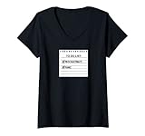 Damen Funny Slacker's To Do List: Procrastinate & Panic T-Shirt mit V