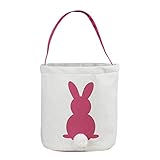 Coversolate Osternest Osterkorb Filz Hase Osternester Osterhase Osterdeko Korb (Pink)