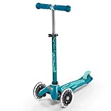 YVX Perfekter Kinderroller Hochelastischer Roller mit breitem Griff, Deluxe 3-Rad-Roller für Anfänger Höhenverstellbarer Gleiter mit Tretrollern, Lean to Steer Kick Scooter für Kleinkinder (Farb