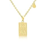 Mister Boncuk ZODI Chain Halskette mit Sternzeichen Gravur in Gold | Doppelseitiger eckiger Zodiac Anhänger | Horoskop Kette | 18 Karat vergoldete Kette für Damen mit Sternk
