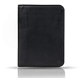 BULLAZO Fino Urban, kleines Herren Slim Wallet mit RFID Schutz, Leder, Schw