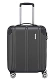 Travelite 4-Rad Handgepäck Koffer erfüllt IATA Bordgepäckmaß, Gepäck Serie CITY: Robuster Hartschalen Trolley mit kratzfester Oberfläche, 073047-04, 55 cm, 40 Liter, anthrazit (grau)