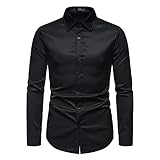 Shirt Herren Stretch Casual Retro Einfarbig Klassiker All-Match Herren Langarm Herbst Und Winter Elegantes Boutique Neue Herren H