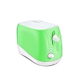 FGDSA Strong Toaster 2 Scheiben, kompakt 2-Scheiben-Toaster mit 6 Bräunungseinstellungen Toastet schnell Brot auftauen Aufwärmen Abbrechen-Taste Abnehmbare Krümelschublade Langlebig, Grü