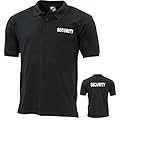 ProCompany Poloshirt, schwarz, Security, Bedruckt - XXL